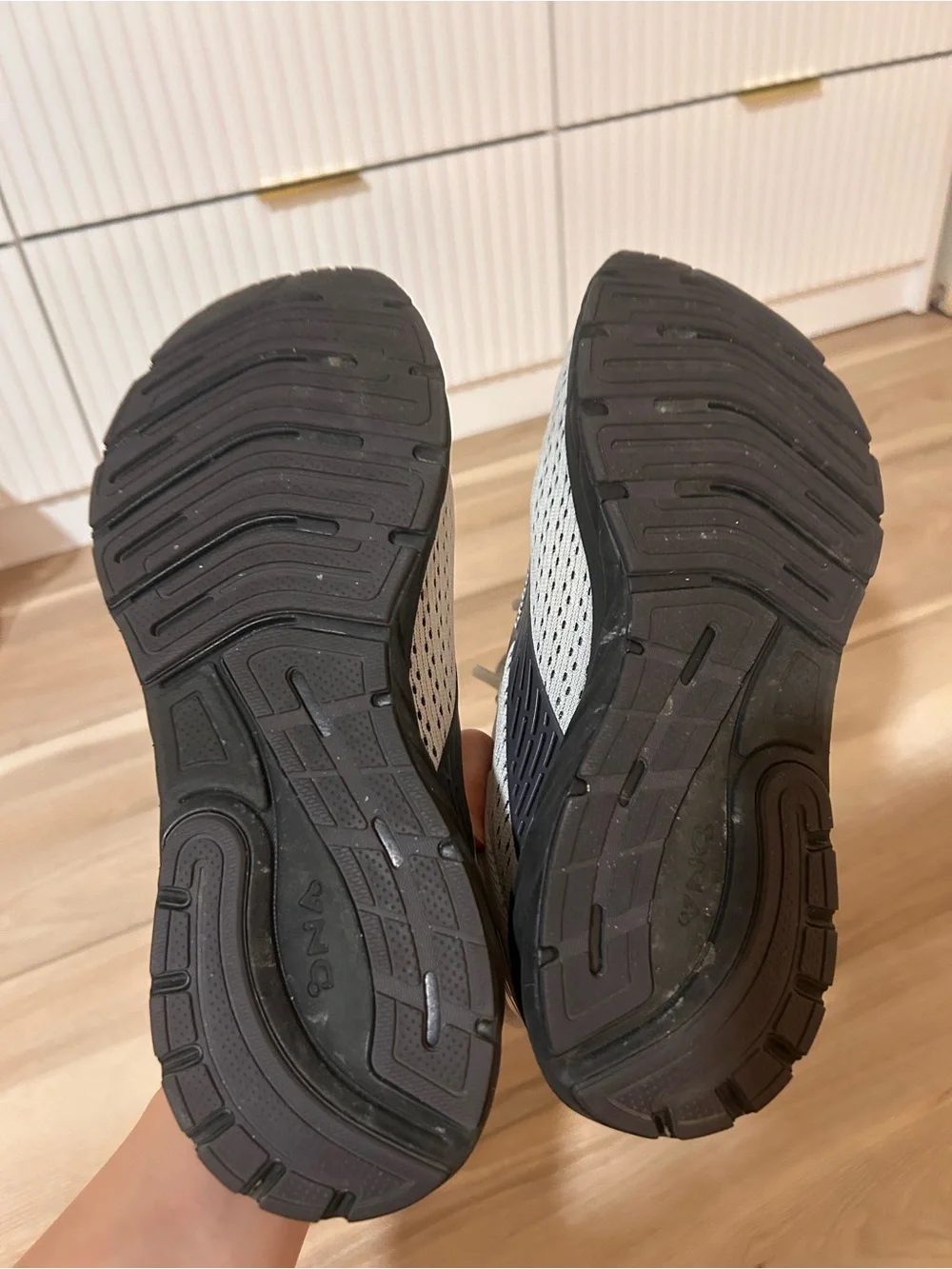 Brooks Light Gray and Black Running Shoes